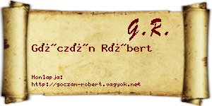 Góczán Róbert névjegykártya